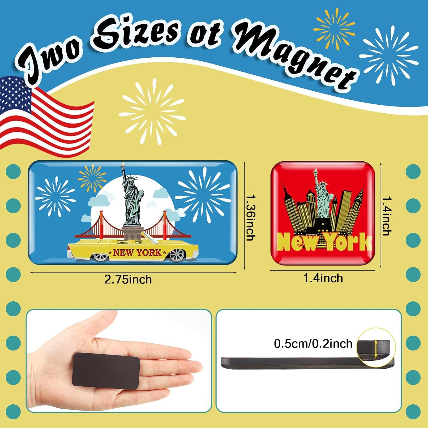 wholesale 36 pcs new york magnets for refrigerator nyc fridge magnets souvenirs usa souvenirs gifts new york refrigerator stickers usa flag statue of liberty for fridge laptop locker factory & supplier oem