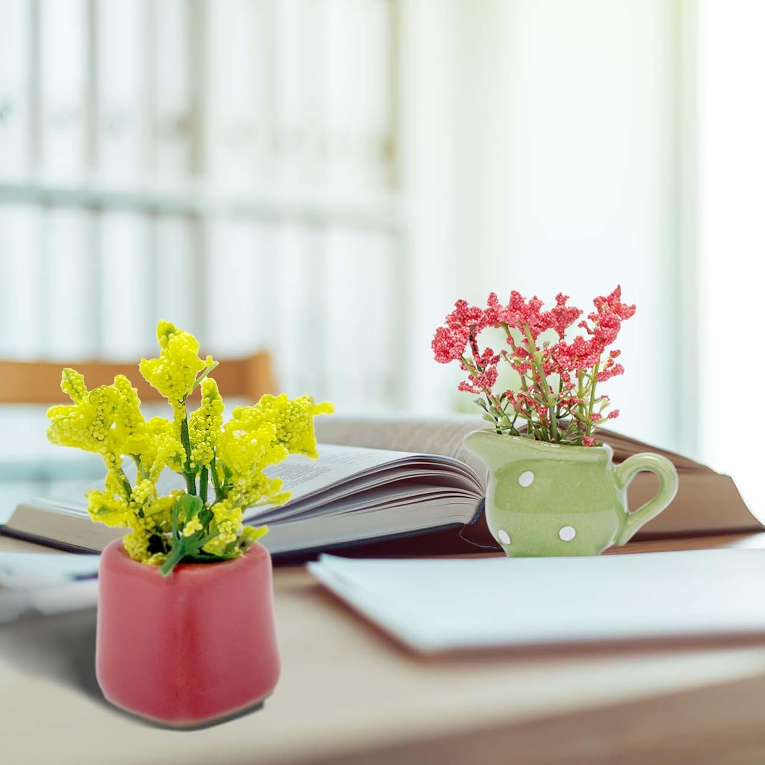 wholesale 9pack cute mini vase magnets for fridge, mini ceramic vase refrigerator magnets, funny plant magnet for refrigerator decoration kitchen locker kitchen office factory & supplier oem