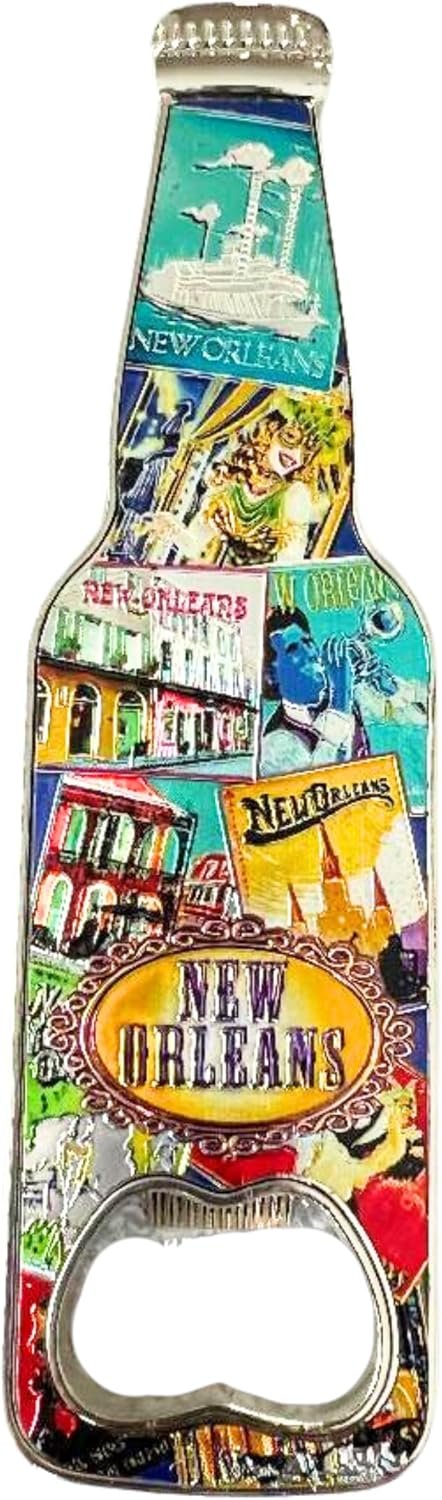 wholesale vacation spots collectable souvenir refrigerator magnet with bottle opener (new orleans, louisiana) factory & supplier oem