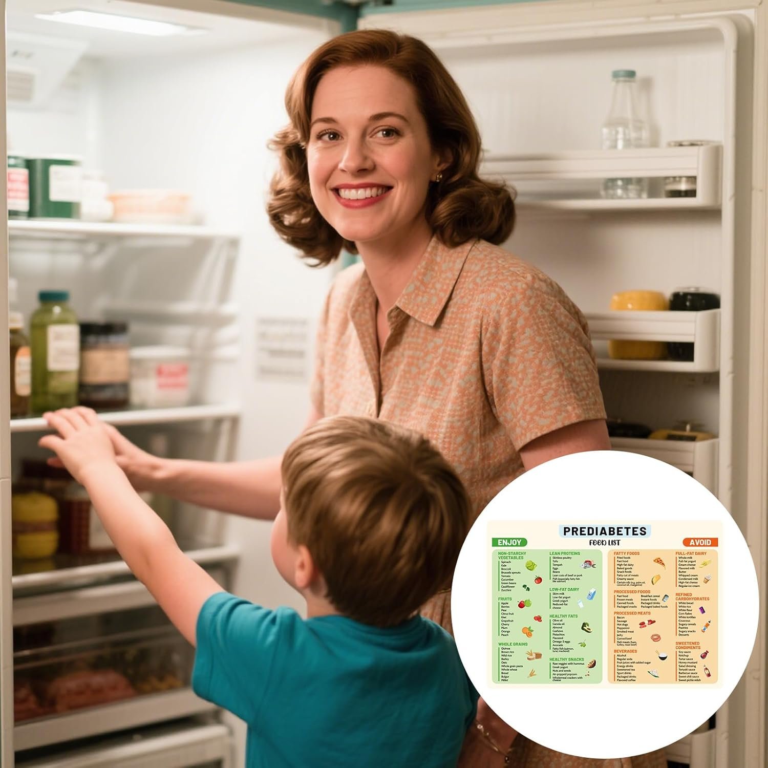 wholesale boxob prediabetes food list poster, 14x10 inch soft magnetic refrigerator magnet type 2 diabetes & pre diabetic anti inflammatory food list low sugar diet chart for refrigerators kitchen appliances factory & supplier oem