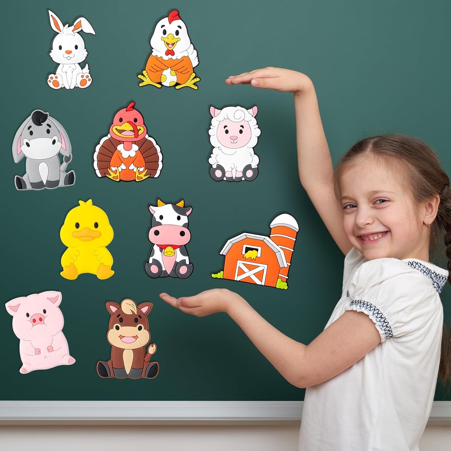 wholesale fridge magnets for toddlers 1-3, farm animal refrigerator magnet for kids, baby educational gift, full back magnetic kids magnets factory & supplier oem