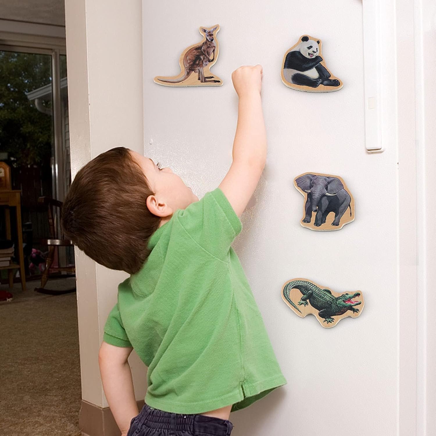 wholesale refrigerator magnets for kids - zoo animal fridge magnets for toddlers - wooden magnetic toys for baby kids' developmental learning factory & supplier oem