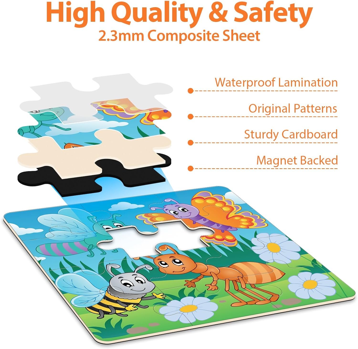 wholesale magnetic puzzles for toddlers 3-5, farm animals puzzles for kids ages 4-6 toddler puzzles, educational learning magnets travel puzzels road trip activities toys for 3 4 5 6 boys and girls gift factory & supplier oem