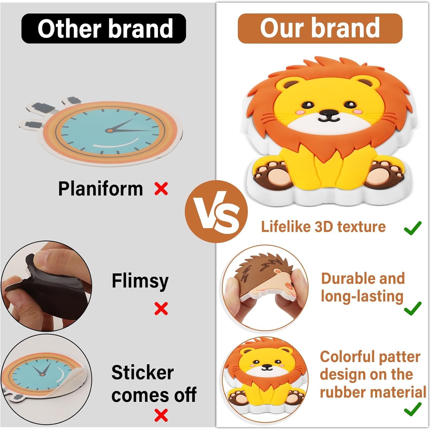 wholesale 20pcs fridge magnets for kids animals refrigerator magnets for toddlers 1-3 rubber fridge magnets baby educational magnetic children gift learning toy safe full back magnets for kids whiteboard factory & supplier oem