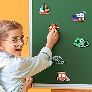 wholesale 32pcs transports rubber fridge magnets for kids- aircraft, boat, vehicle, car refrigerator magnet for whiteboard - educational toy tool school prize birthday gift- kids over 6 years factory & supplier oem