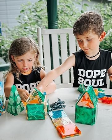 wholesale dinosaur toys magnetic tiles 3d movable dinos for kids 3-5 5-7 toddler outdoor sensory toys, stem educational magnetic blocks for 3+ years old boys girls kids toy factory & supplier oem