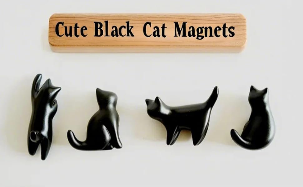 wholesale black cat refrigerator magnets, 4 pack cute cat fridge magnets gift for lady cats lovers novelty butt, 3d small fridge magnet funny for kitchen refrigerator, office, or classroom decor factory & supplier oem