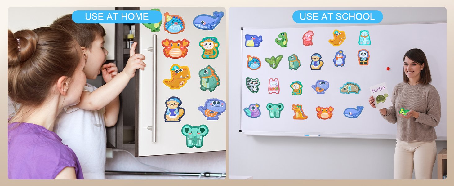wholesale animal magnets for fridge, large fridge magnetic for toddlers, 22pcs baby magnets for refrigerator, learning toy for kids factory & supplier oem