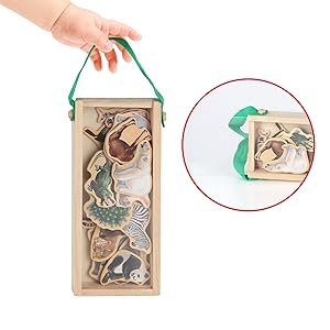 wholesale refrigerator magnets for kids - zoo animal fridge magnets for toddlers - wooden magnetic toys for baby kids' developmental learning factory & supplier oem