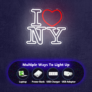 wholesale love ny neon signs for wall decor，led neon light for bedroom office party，christmas gift factory & supplier oem