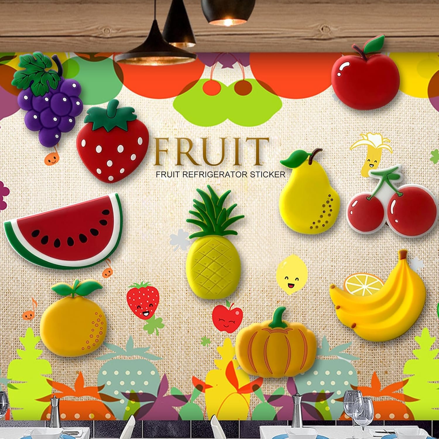 wholesale refrigerator magnets for toddlers - cute fruit fridge magnets for toddlers 1-3,full back magnetic toddler magnets for baby ages 3 factory & supplier oem
