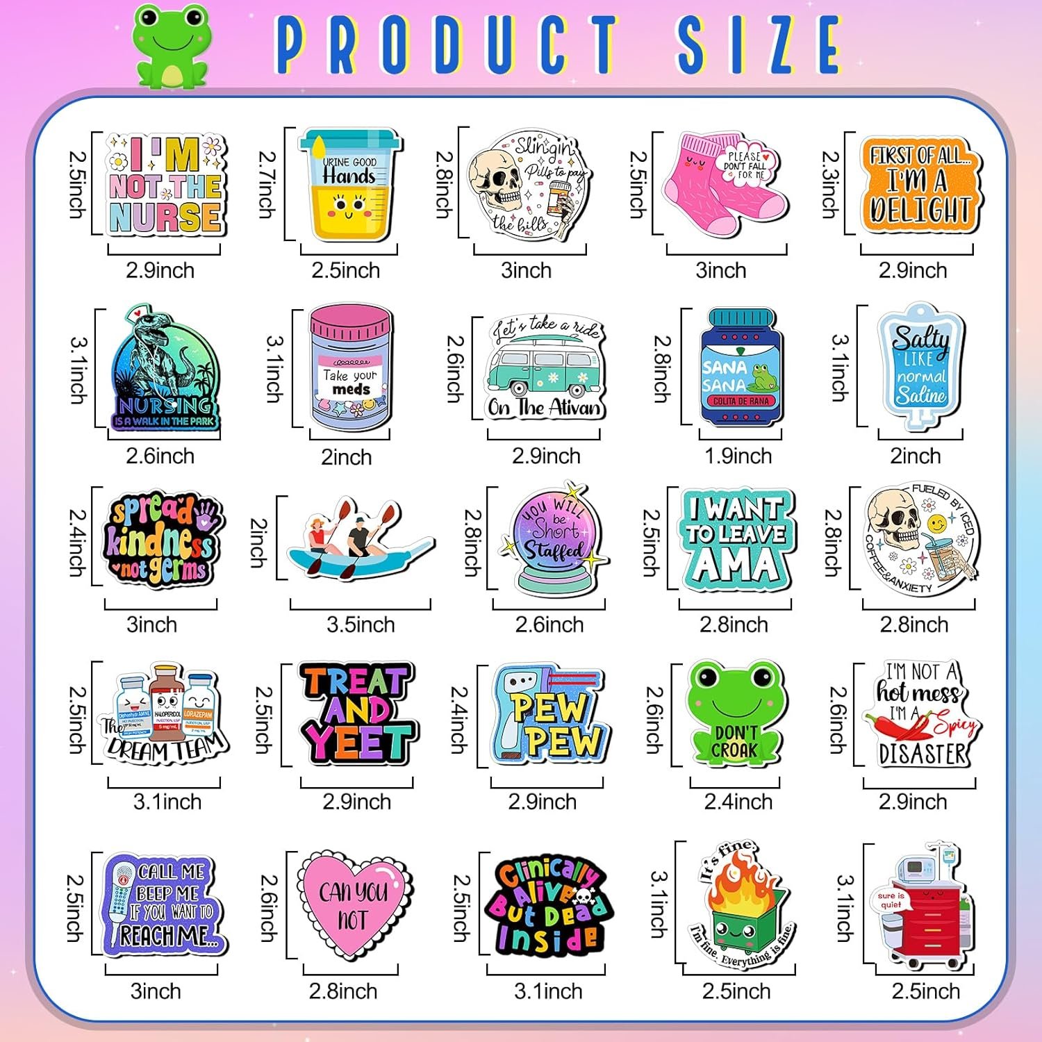 wholesale 25 pcs funny nursing magnets for locker whiteboard reusable medical themed magnets decal fun cool magnetic nurse week gifts for nurses fridge refrigerator office factory & supplier oem