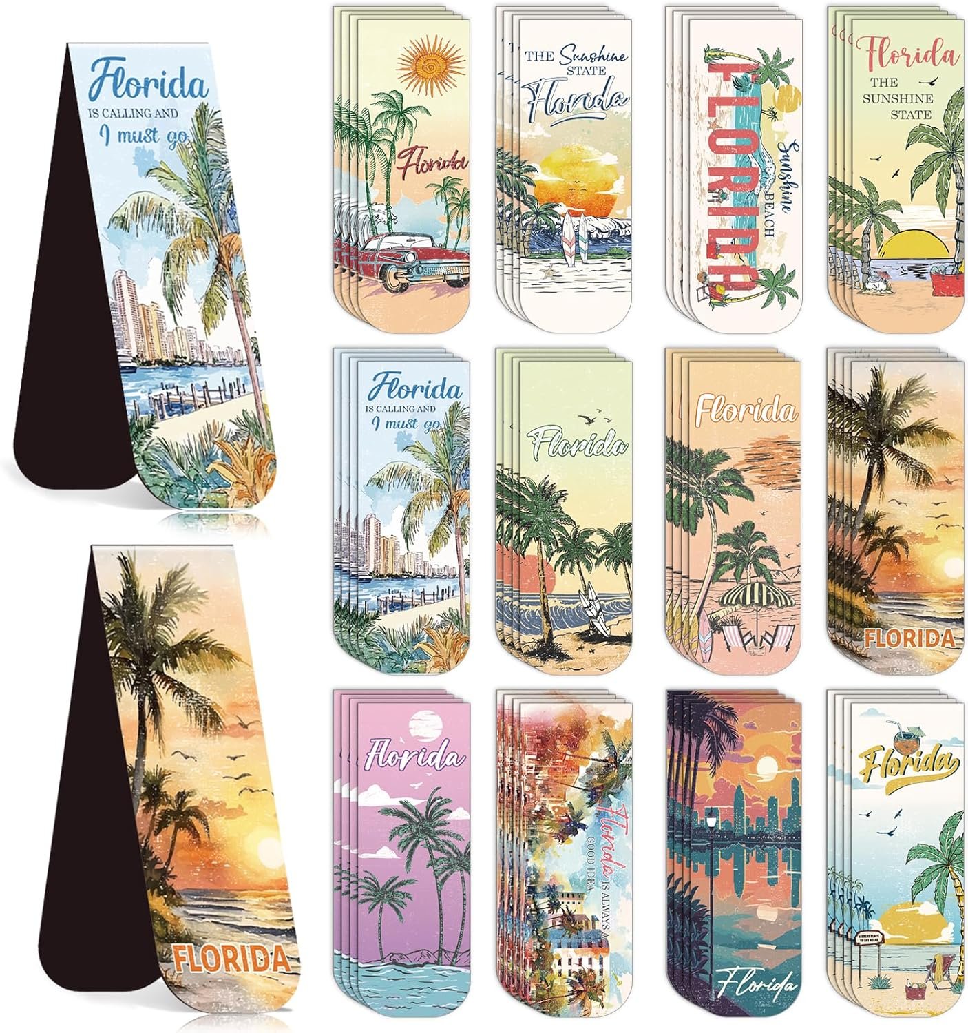 wholesale florida magnetic bookmark gifts - 48pcs traveling city magnetic bookmarks usa city book marks page magnets marker clip for women book lovers traveler students teacher florida souvenirs gift factory & supplier oem