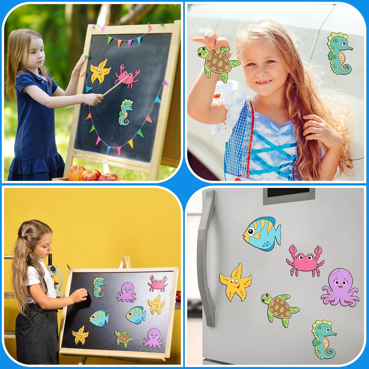 wholesale 30 sets ocean animals crafts for kids color your own under the sea magnets kit diy coloring sea animals magnet craft ornaments for school classroom home activities summer animals art party favors factory & supplier oem