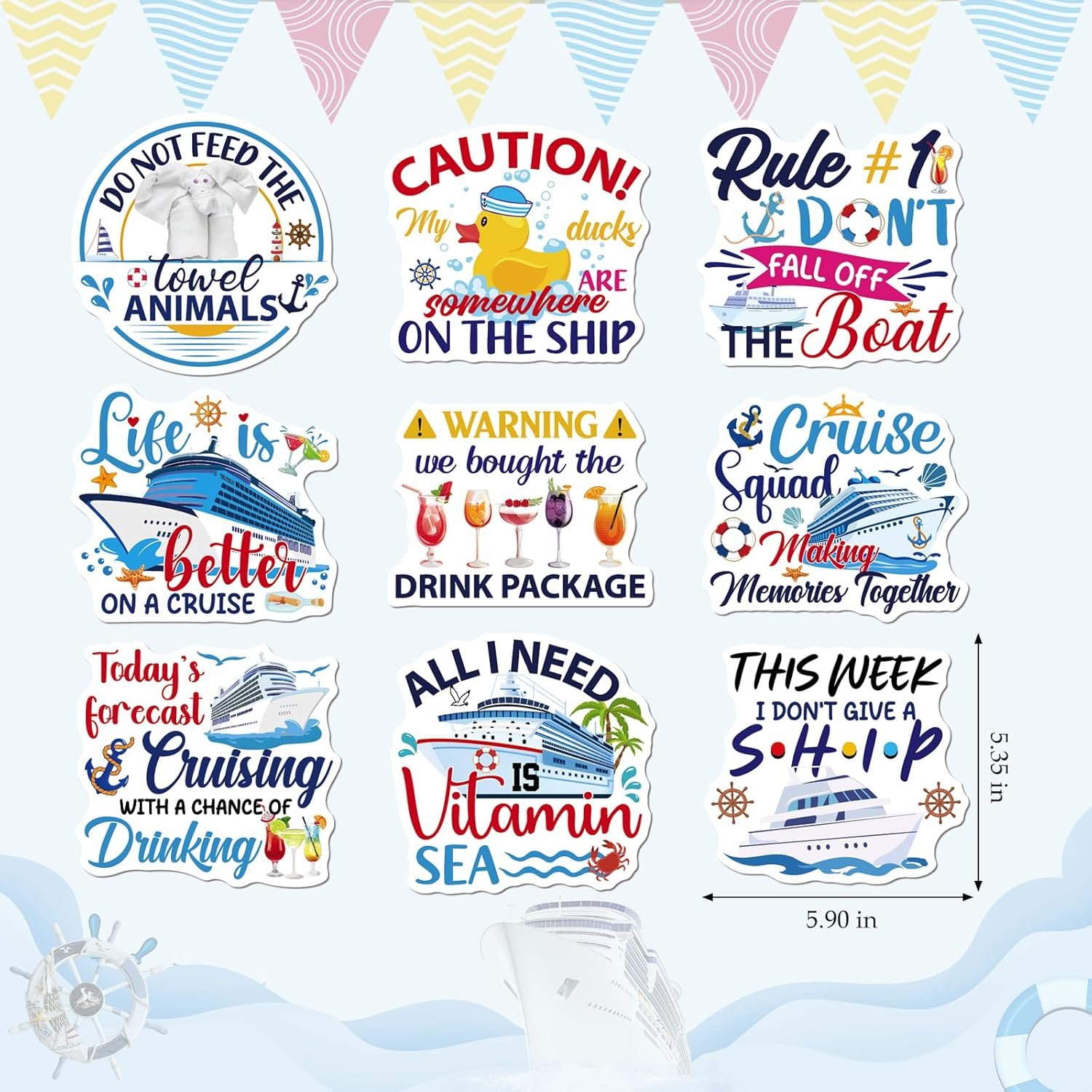 wholesale cruise door decorations magnetic - 9 pcs ship cabin magnets ducks towel animal decals stateroom accessories stickers magnet for party summer carnival supplies refrigerator locker car decor factory & supplier oem