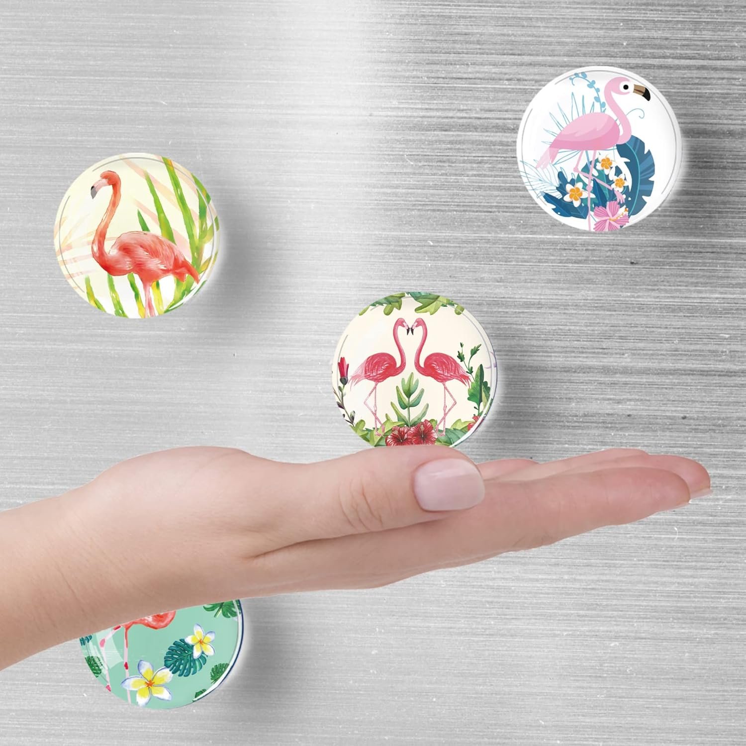 wholesale 12pcs glass strong magnetic refrigerator magnet fridge sticker,cute flamingo fridge magnets decoration for crafts,strong fridge magnets for kitchen, school,office whiteboard, cabinet and dishwasher factory & supplier oem