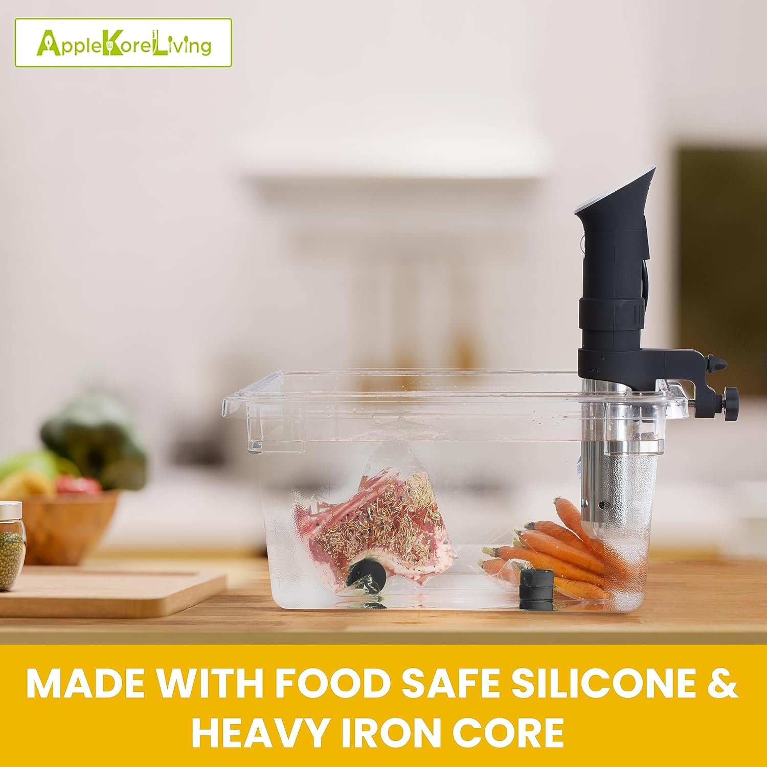 wholesale sous vide weighted magnets | powerful food safe magnets | keep sous vide bags fully submerged in a sous vide container | better than other sous vide accessories (matte black - 4 pack) factory & supplier oem