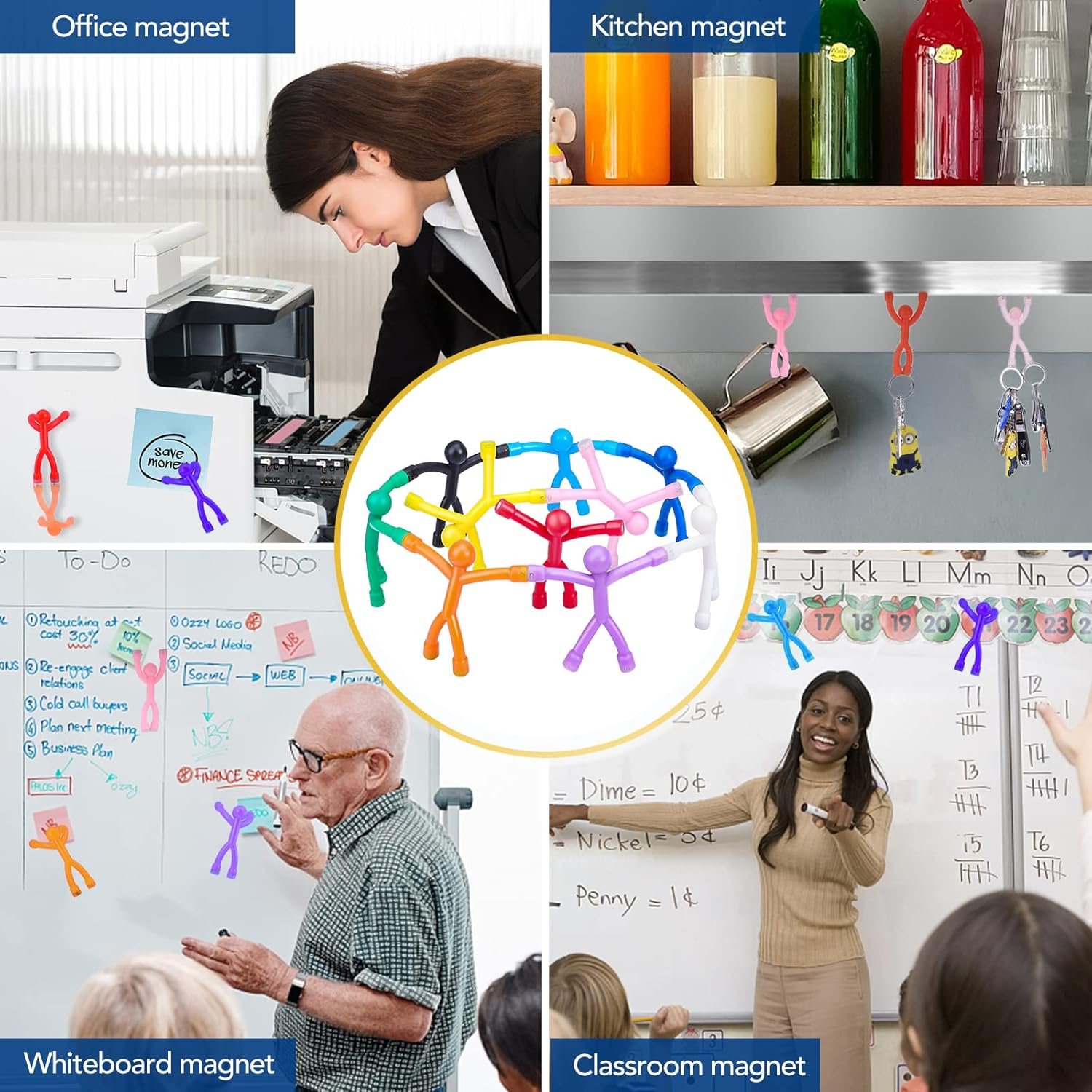 wholesale lovimag 10pcs fridge magnets men, cute refrigerator magnet man,fun magnetic toys humanoid magnet toys for kids,colorful magnetic people magnets adults for locker, office,whiteboard decorative factory & supplier oem