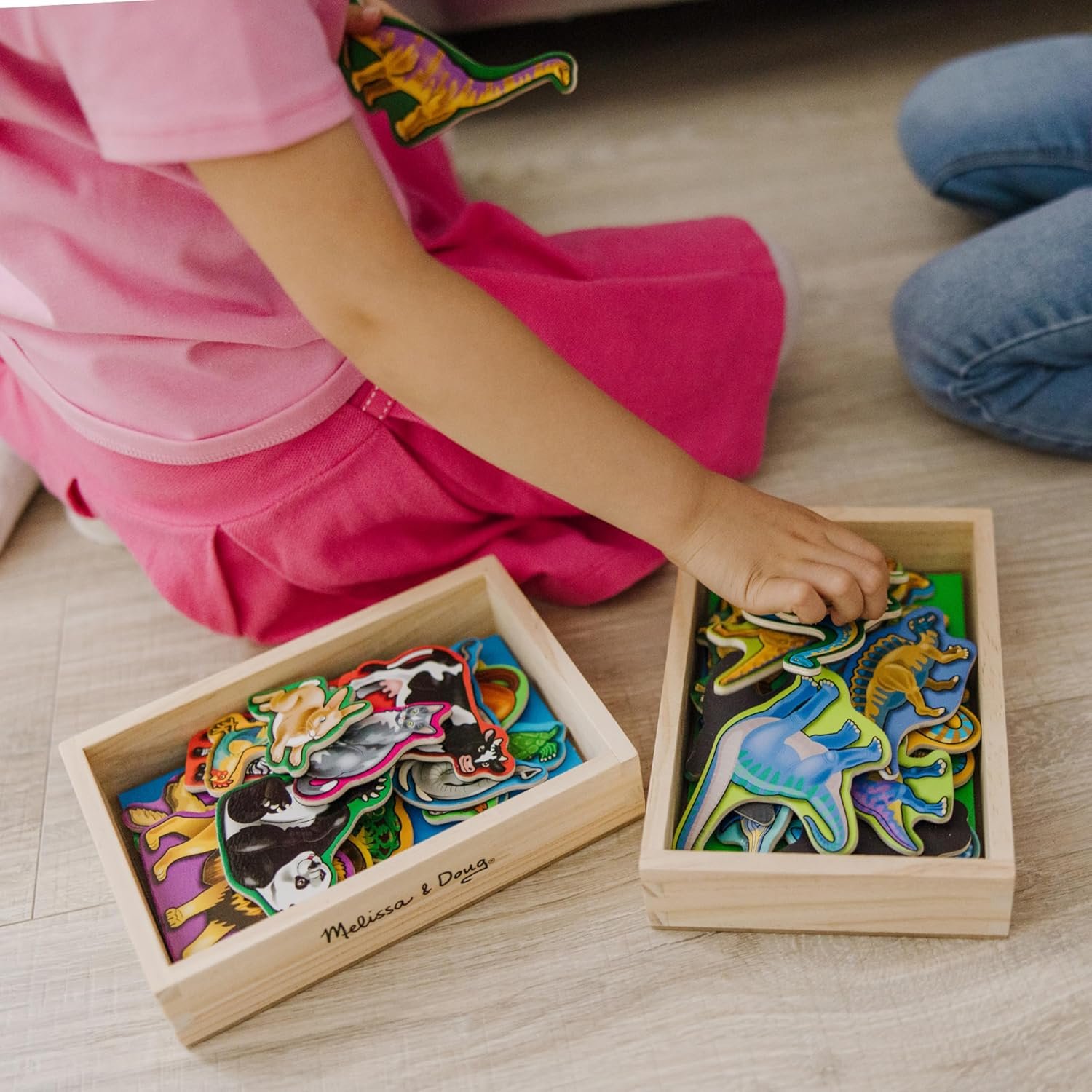 wholesale melissa & doug wooden magnets set - animals and dinosaurs with 40 wooden magnets factory & supplier oem
