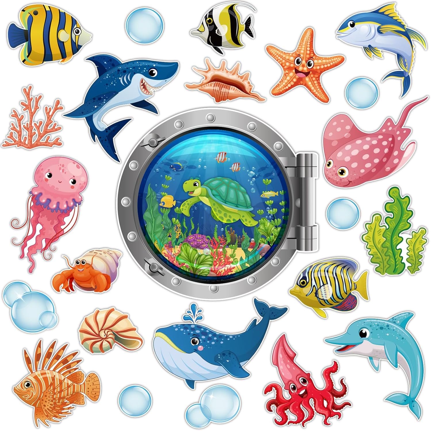wholesale kanayu 24 pcs cruise door decorations magnetic ocean cruise door magnet sea animals magnet stickers fish turtle crab shark magnets for refrigerator cruise door car carnival party supplies decoration factory & supplier oem