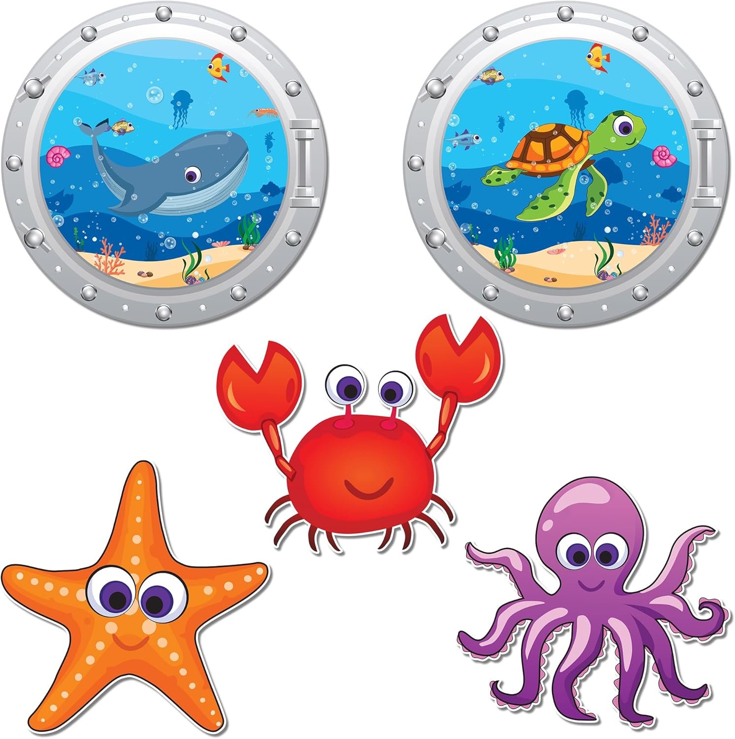 wholesale cruise door decorations magnetic - 5pcs large ocean animal cruise ship cabin door magnets decor, under the sea funny cruise magnet stickers for fridge refrigerator cars carnival party decor factory & supplier oem