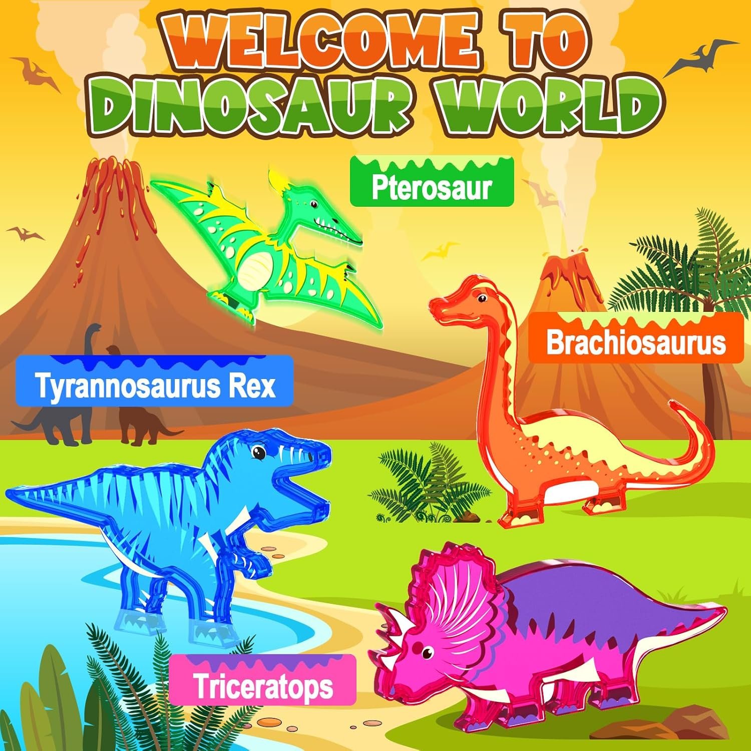 wholesale dinosaur toys magnetic tiles lava dinosaur world set - magnetic blocks building toys for kids 3-5 5-7 girls boys toys age 4-6 6-8, classroom must haves toddler sensory toys for 3+ year old kids toys factory & supplier oem