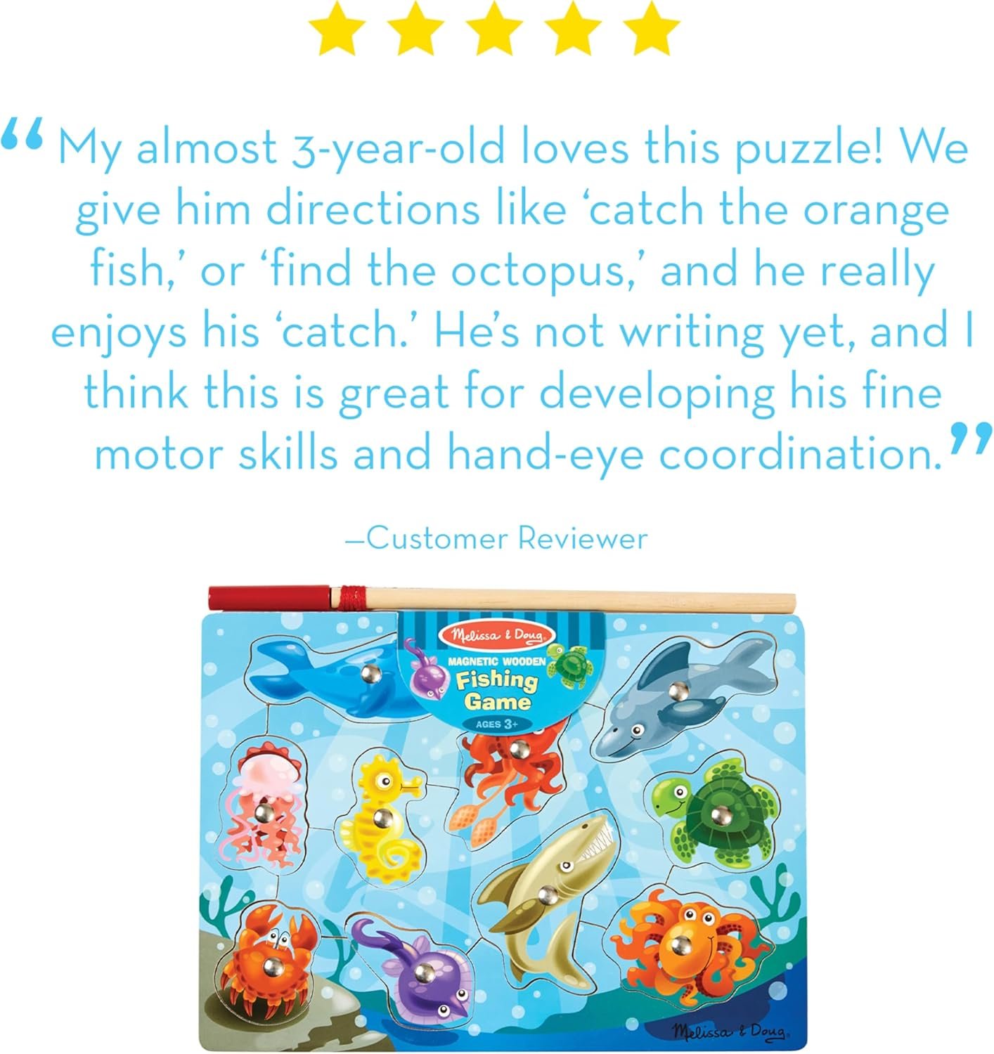 wholesale melissa & doug magnetic wooden fishing game and puzzle with wooden ocean animal magnets factory & supplier oem