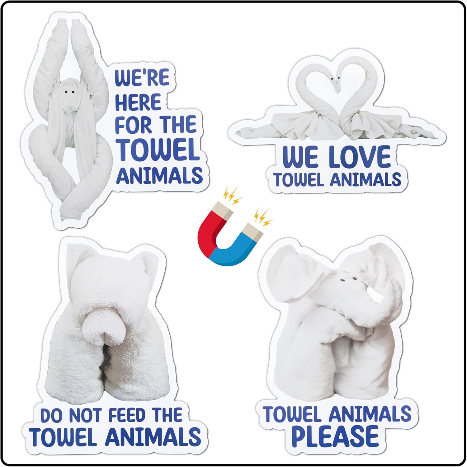 wholesale japbor cruise door decorations magnetic - 4pcs towel animals magnet, sea ocean cruise ship car cabin refrigerator magnet decal, fun magnetic fridge stickers for home kitchen carnival party decor factory & supplier oem