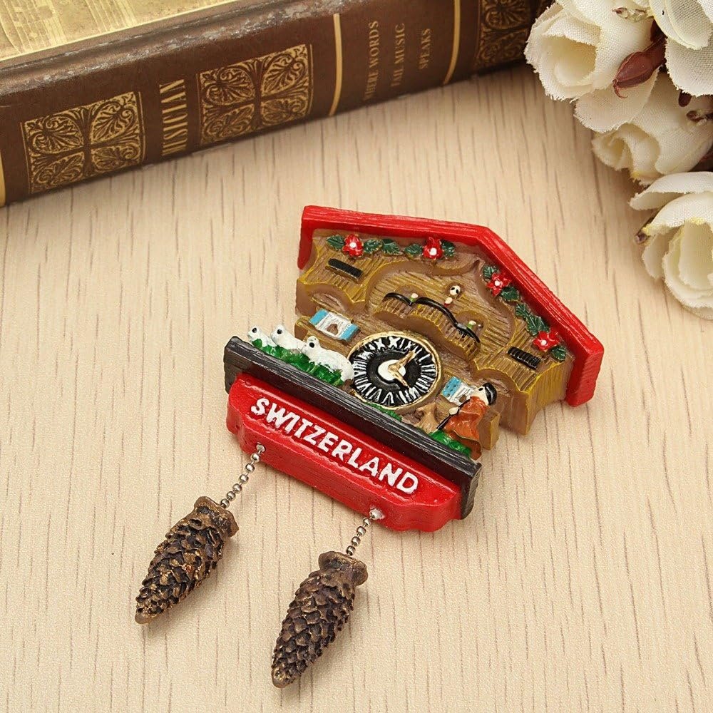 wholesale handmade 3d resin cuckoo clock travel souvenirs creative refrigerator stickers home decoration switzerland factory & supplier oem