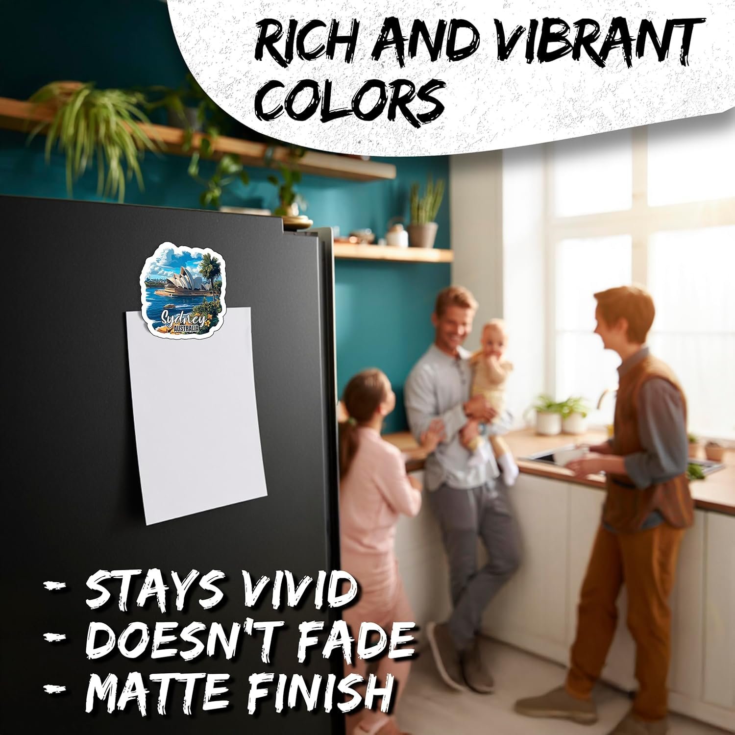 wholesale sydney australia magnet 4 inch 2-pack – strong vinyl decorative travel magnets for fridge locker kitchen office – cute fun aesthetic cool durable & long-lasting souvenir id44999 factory & supplier oem