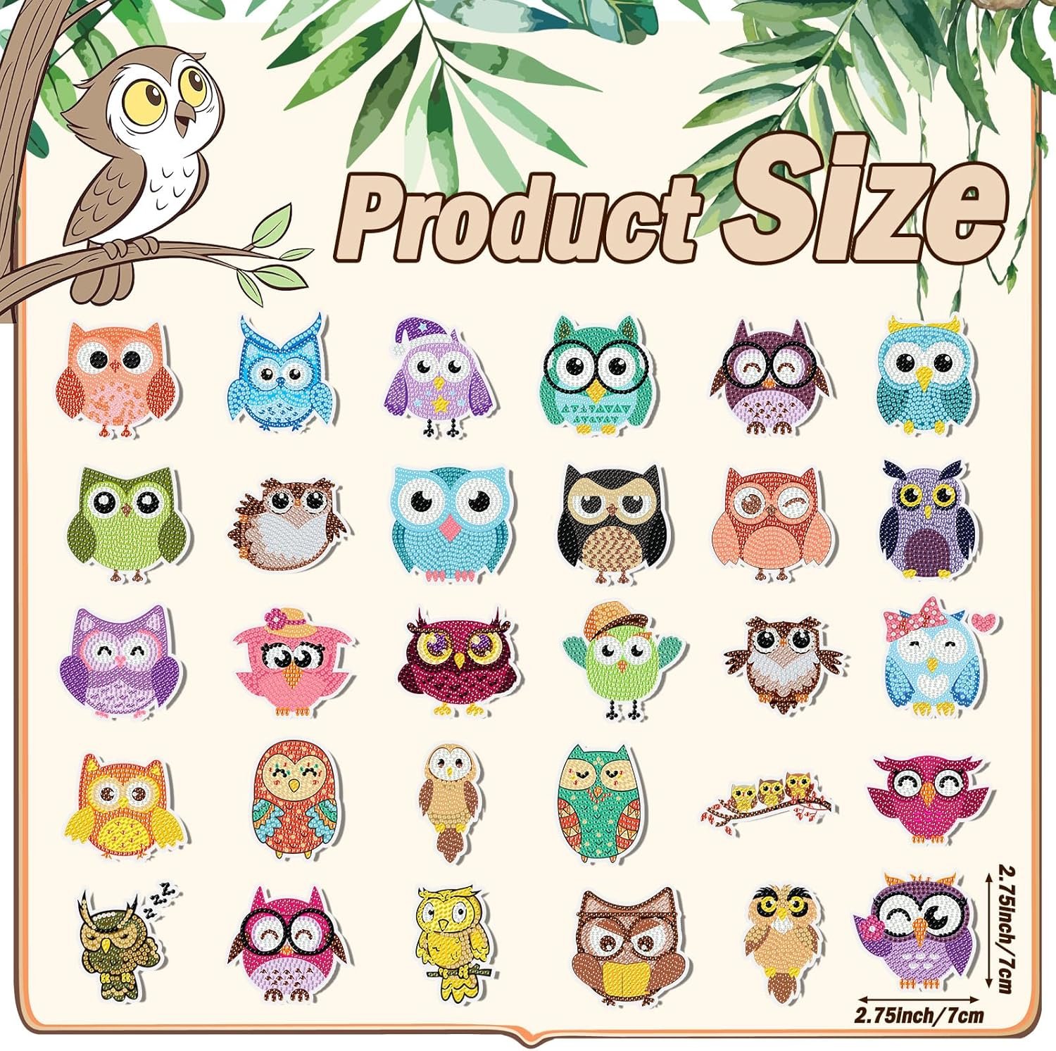 wholesale xuhal 30 pcs owl diamond painting magnets owl diamond art magnet kits for adults colorful cute animals refrigerator magnetic sticker 5d rhinestone fridge stickers for beginner diy crafts gifts factory & supplier oem
