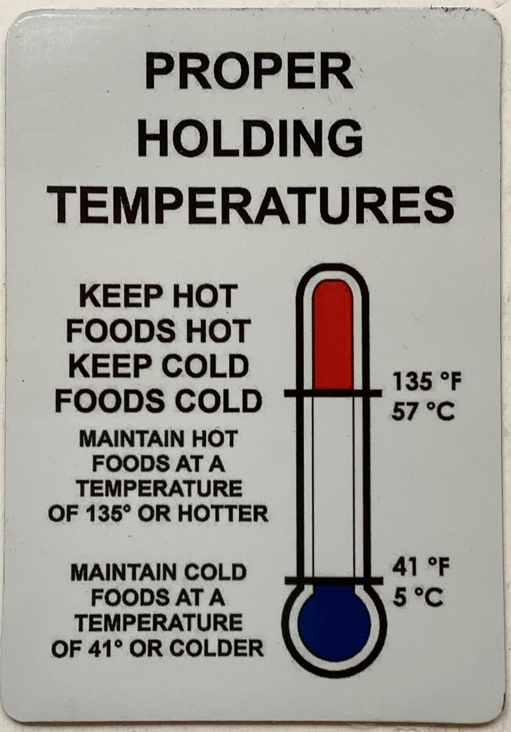 wholesale 3 set - restaurant fridge proper holding temperature safety sign (magnet, 3.5x5.5) factory & supplier oem