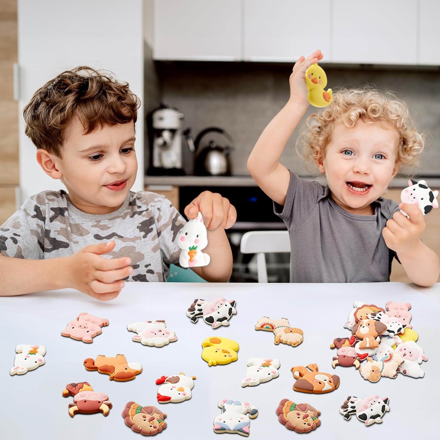 wholesale joyin 12 pcs animal fridge magnets for kids, cute rubber refrigerator magnets for kids magnetic toys whiteboard educational learning toys party favor birthday children gifts factory & supplier oem