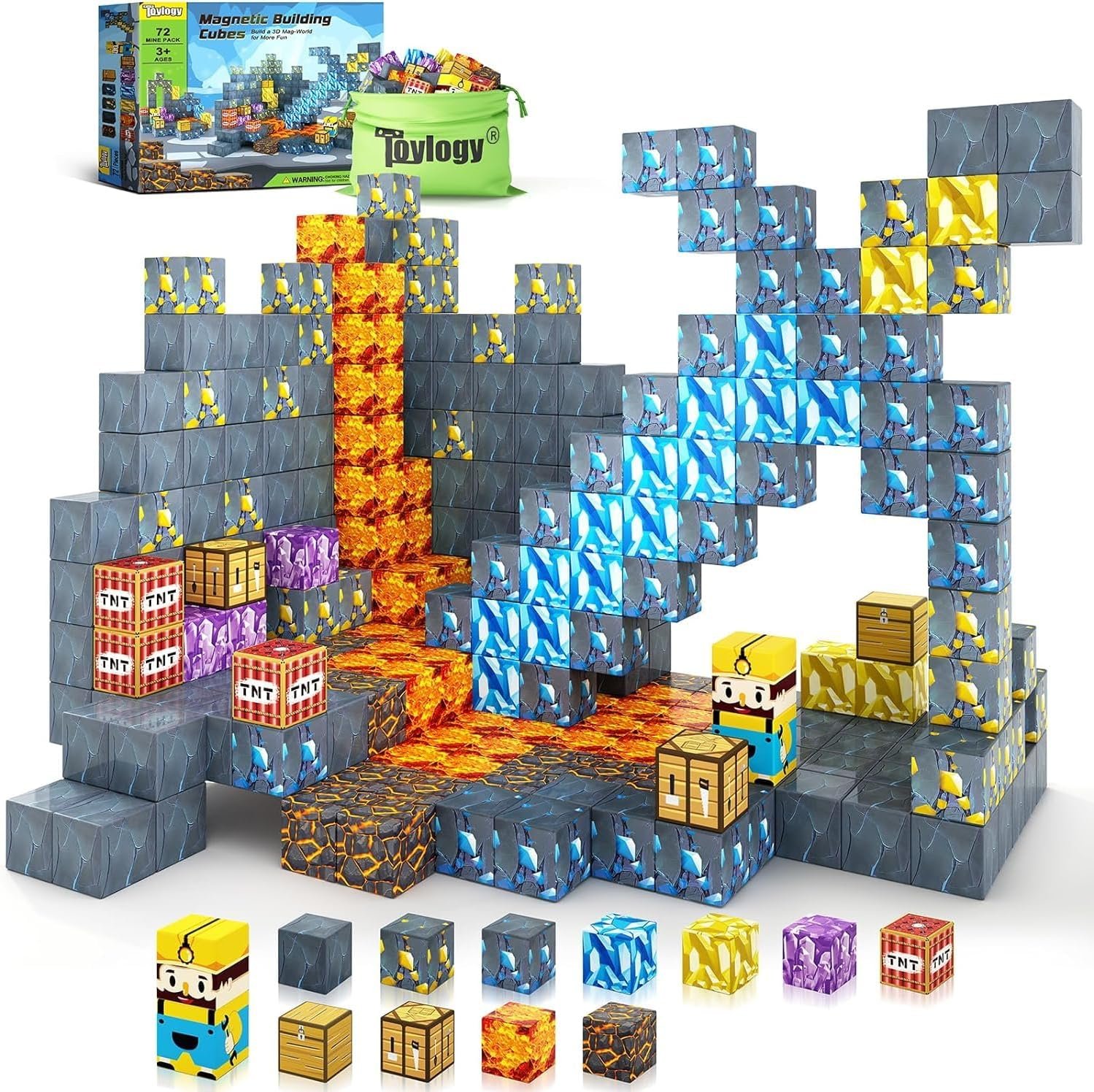 wholesale magnetic blocks-build mine magnet world sword edition mine sword caverns magnet classroom must haves toddler toys for boys & girls age 3-4 4-5 6-8, sensory montessori toys for kids for 3+ factory & supplier oem