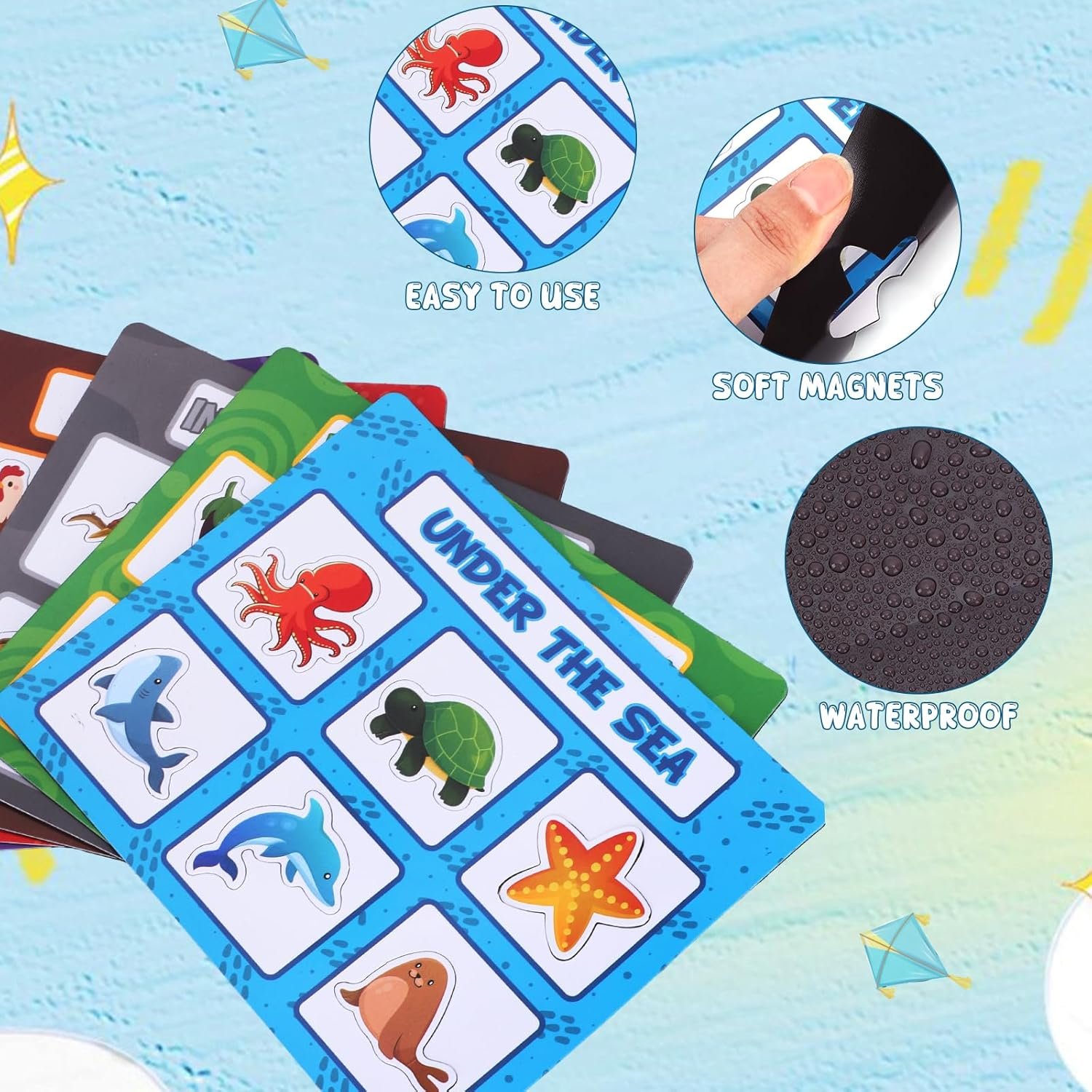 wholesale 10pcs magnetic color sorting set refrigerator magnets for kids, food football car dinosaur learning magnets for kids early education fine matching sorting sports preschool education gifts factory & supplier oem
