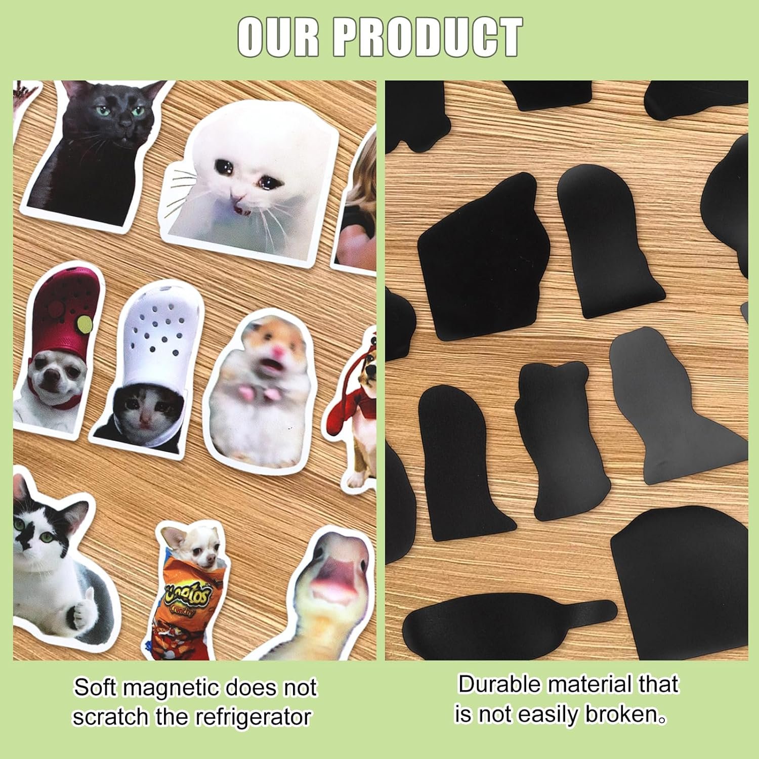 wholesale 20pcs funny meme fridge magnets, cute weird magnetic magnetic stickers decor refrigerator, humorous cat dog hamster magnets for kitchen home office cabinets school locker decor factory & supplier oem