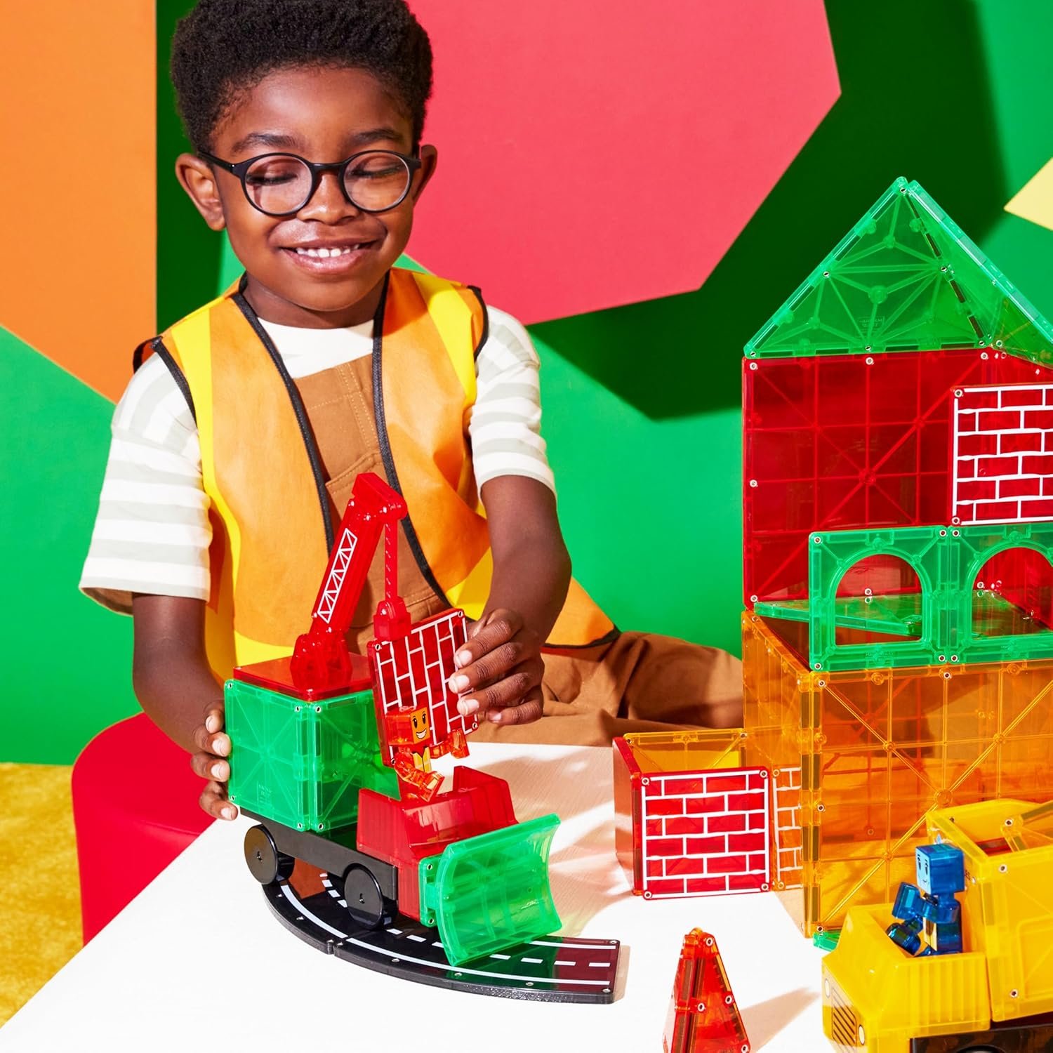 wholesale magna-tiles builder xl 50-piece magnetic construction set, the original magnetic building brand factory & supplier oem