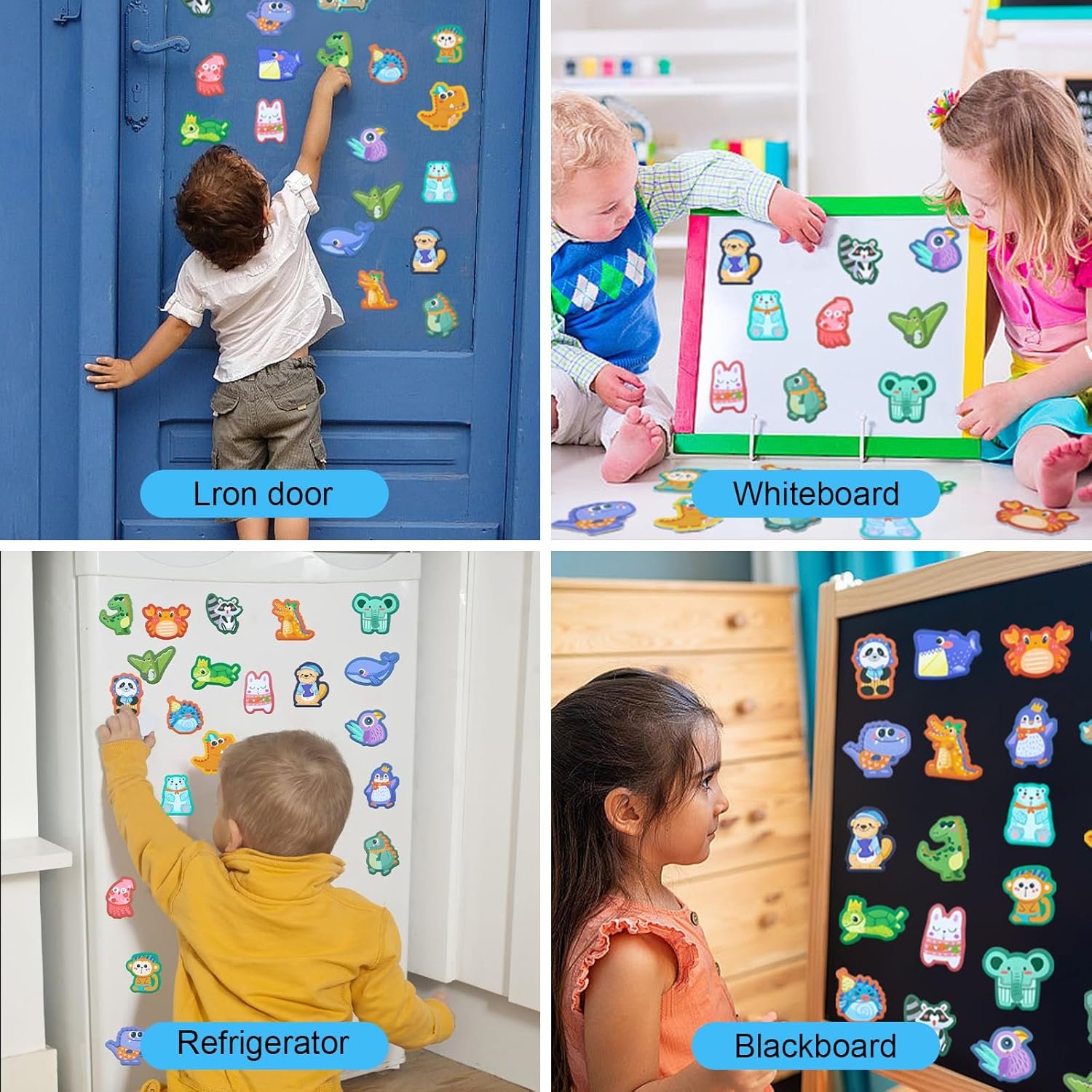 wholesale animal magnets for fridge, large fridge magnetic for toddlers, 22pcs baby magnets for refrigerator, learning toy for kids factory & supplier oem