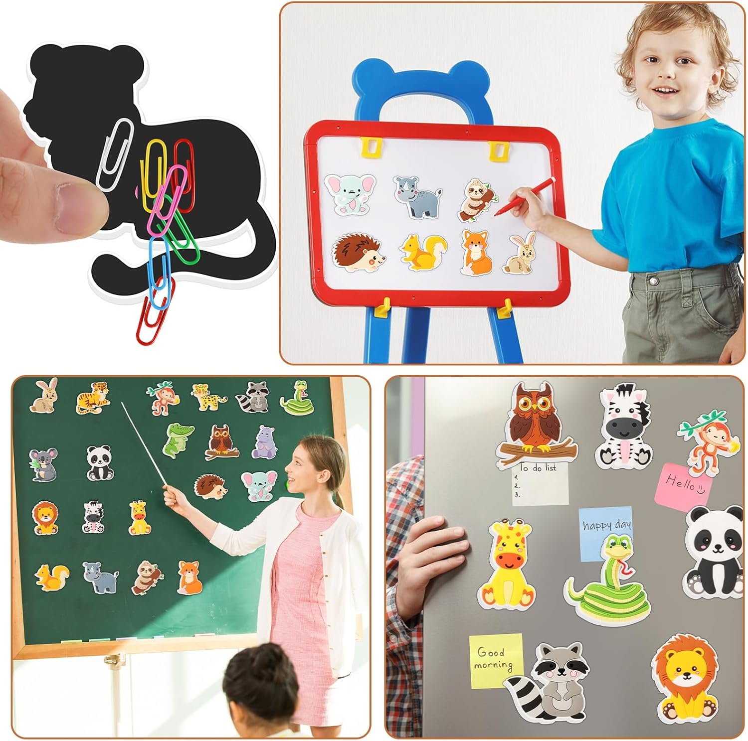wholesale 20pcs fridge magnets for kids animals refrigerator magnets for toddlers 1-3 rubber fridge magnets baby educational magnetic children gift learning toy safe full back magnets for kids whiteboard factory & supplier oem