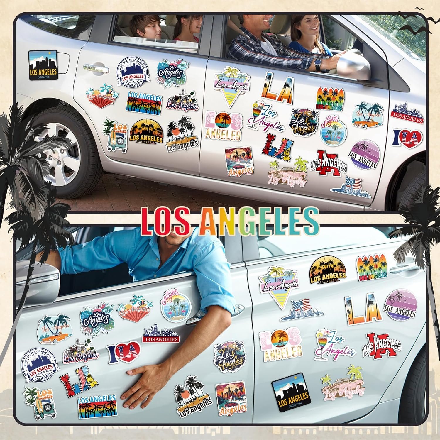 wholesale fabbay 25 pcs los angeles fridge magnet magnetic refrigerator stickers los angeles souvenirs gifts refrigerator magnets for fridge laptop locker home decoration accessories factory & supplier oem