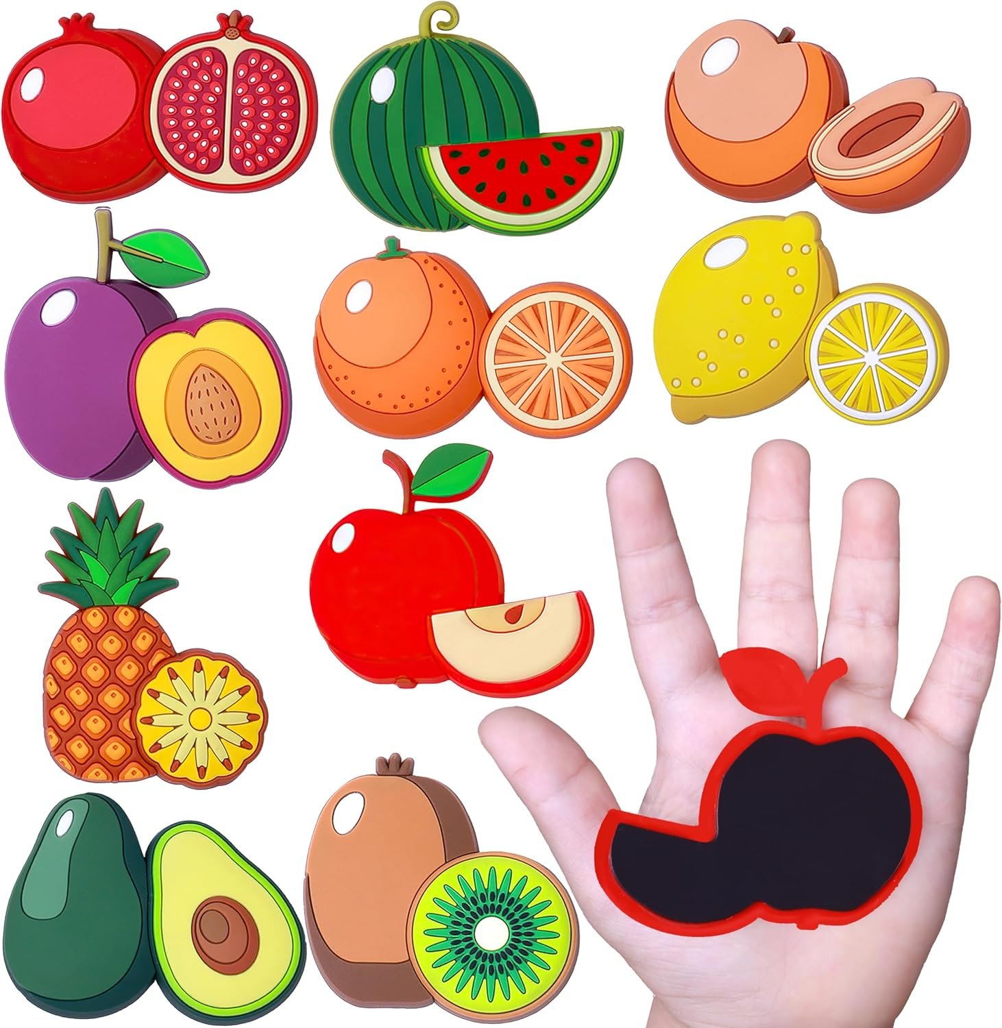 wholesale supineedo fridge magnet for toddlers 1-3, strong magnetic rubber cute fruit refrigerator magnet for kids, kids magnets for fridge baby magnet toys children gift for whiteboard fridge dishwasher oven factory & supplier oem