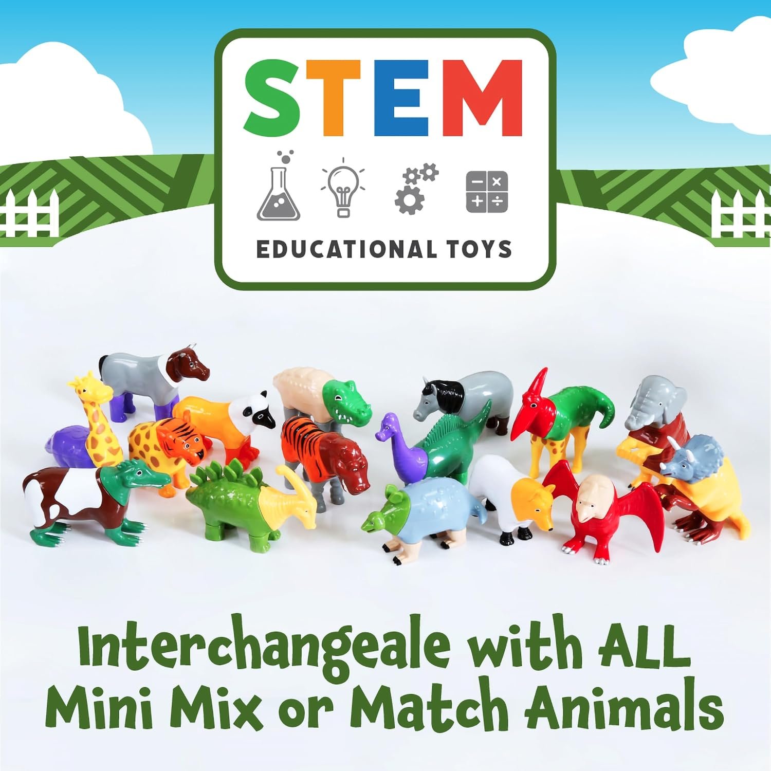 wholesale popular playthings mini magnetic mix or match animal toys with pop-up playmat, set of 7 - farm factory & supplier oem