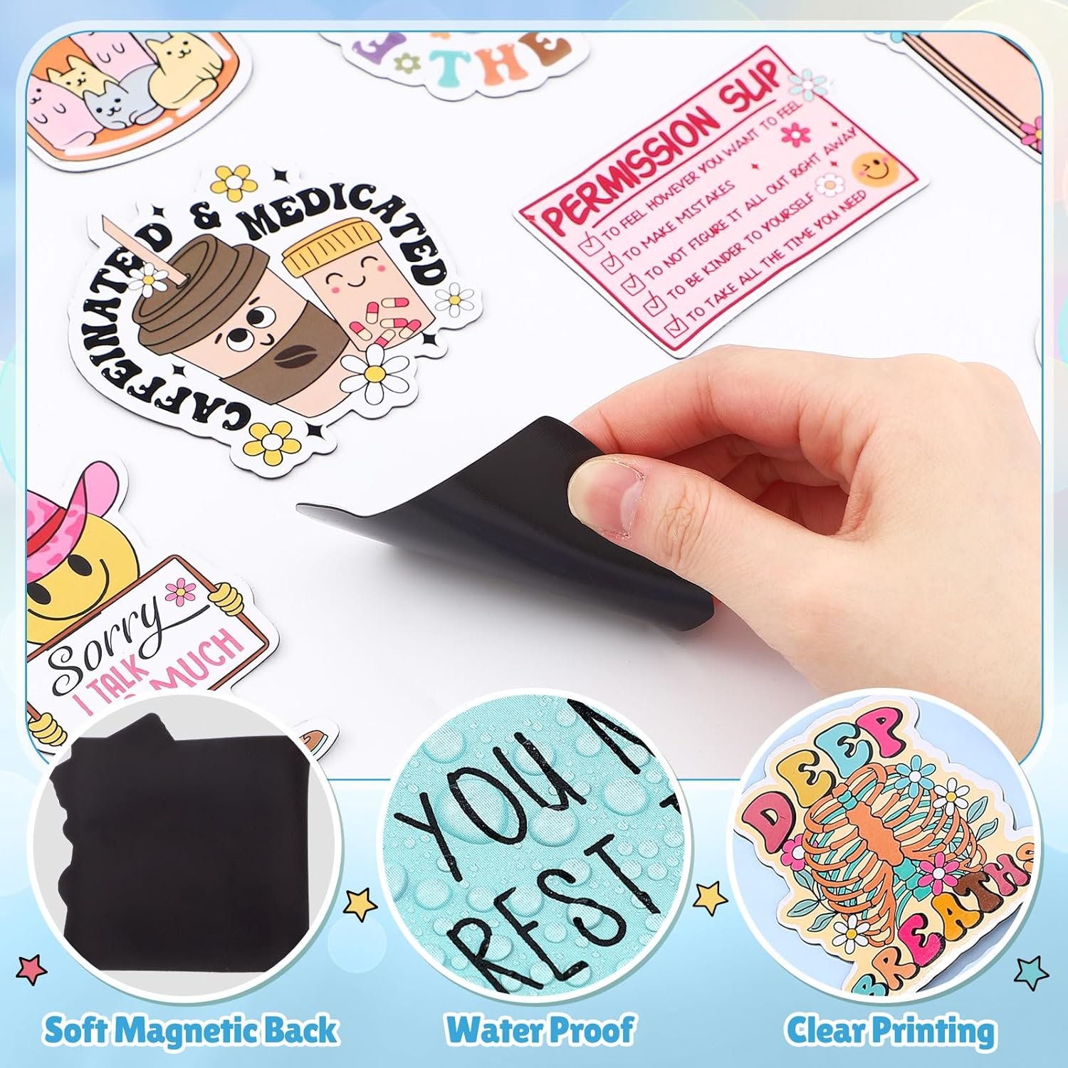 wholesale xuhal 28 pcs inspirational magnets mental health fridge magnets motivational funny fridge locker magnetic decal smile self reminder positive affirmation gift therapy office home magnetic sticker factory & supplier oem