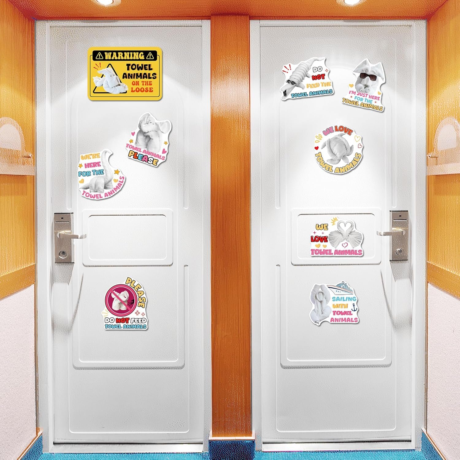wholesale 9 pcs towel animals magnetic - cruise ship cabin door magnets, funny sea ocean decorations for refrigerator, cruise door & carnival party, cute elephant, turtle & dog factory & supplier oem