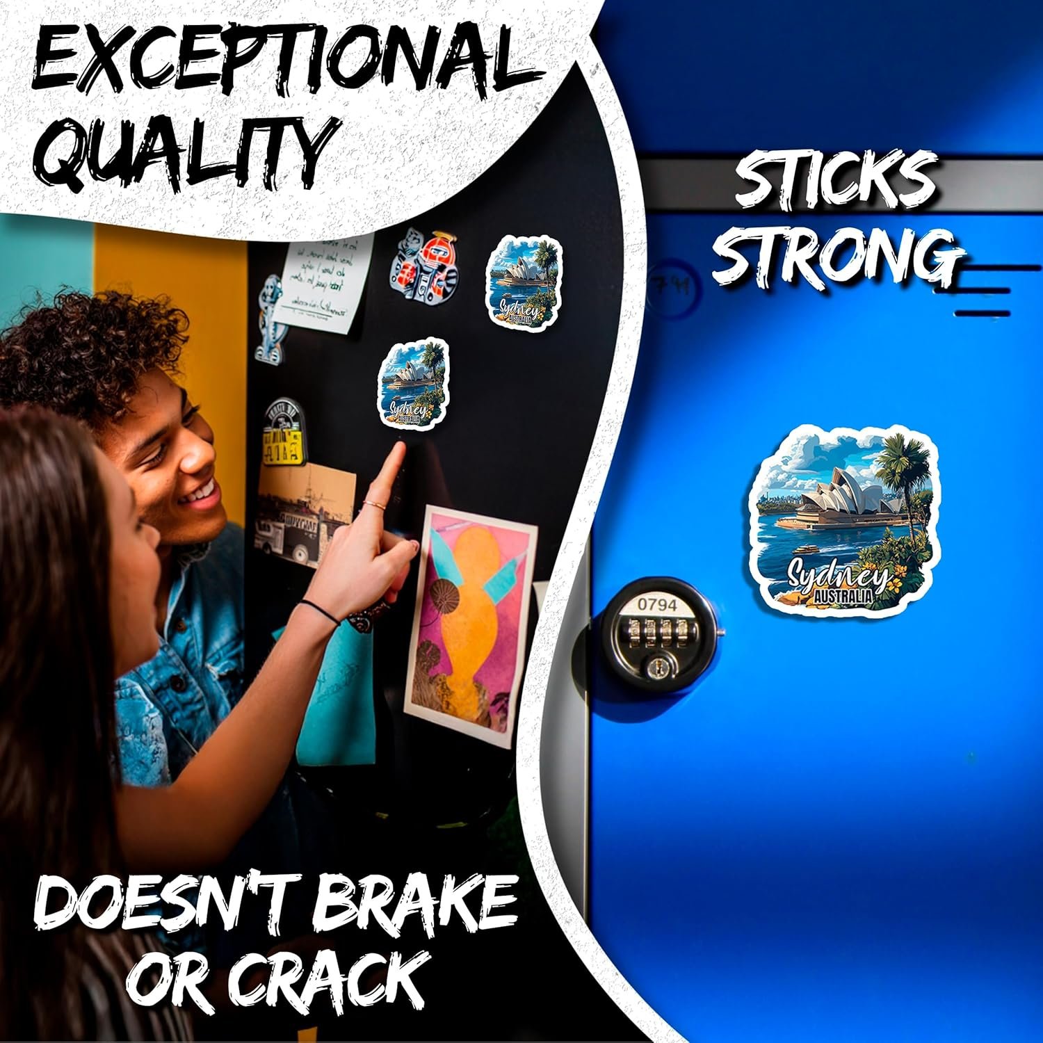 wholesale sydney australia magnet 4 inch 2-pack – strong vinyl decorative travel magnets for fridge locker kitchen office – cute fun aesthetic cool durable & long-lasting souvenir id44999 factory & supplier oem
