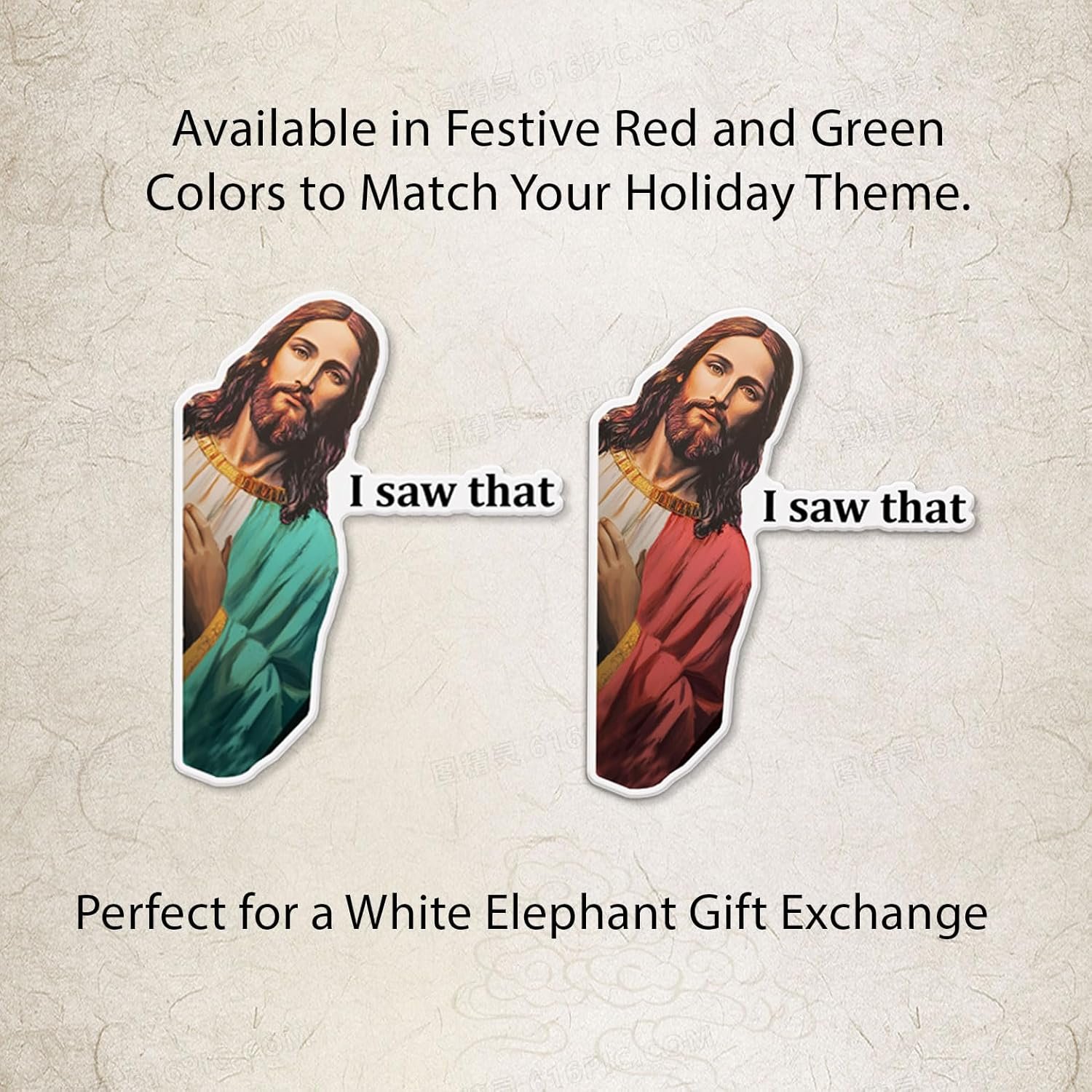 wholesale jesus i saw that magnets, funny jesus refrigerator magnets, funny fridge magnets, car stickers, car magnet, funny jesus magnet, 3.5 inch pack of 2 (red, green) factory & supplier oem