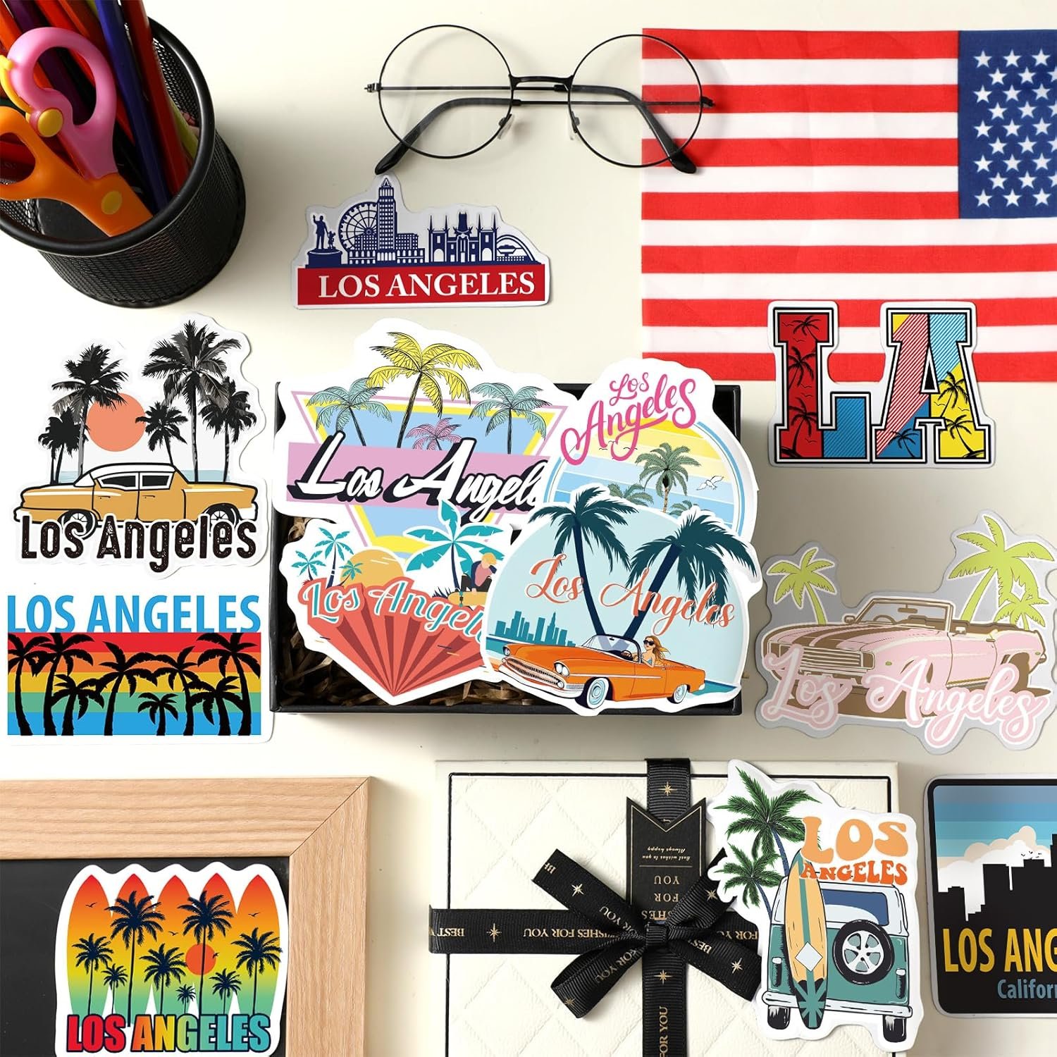 wholesale fabbay 25 pcs los angeles fridge magnet magnetic refrigerator stickers los angeles souvenirs gifts refrigerator magnets for fridge laptop locker home decoration accessories factory & supplier oem