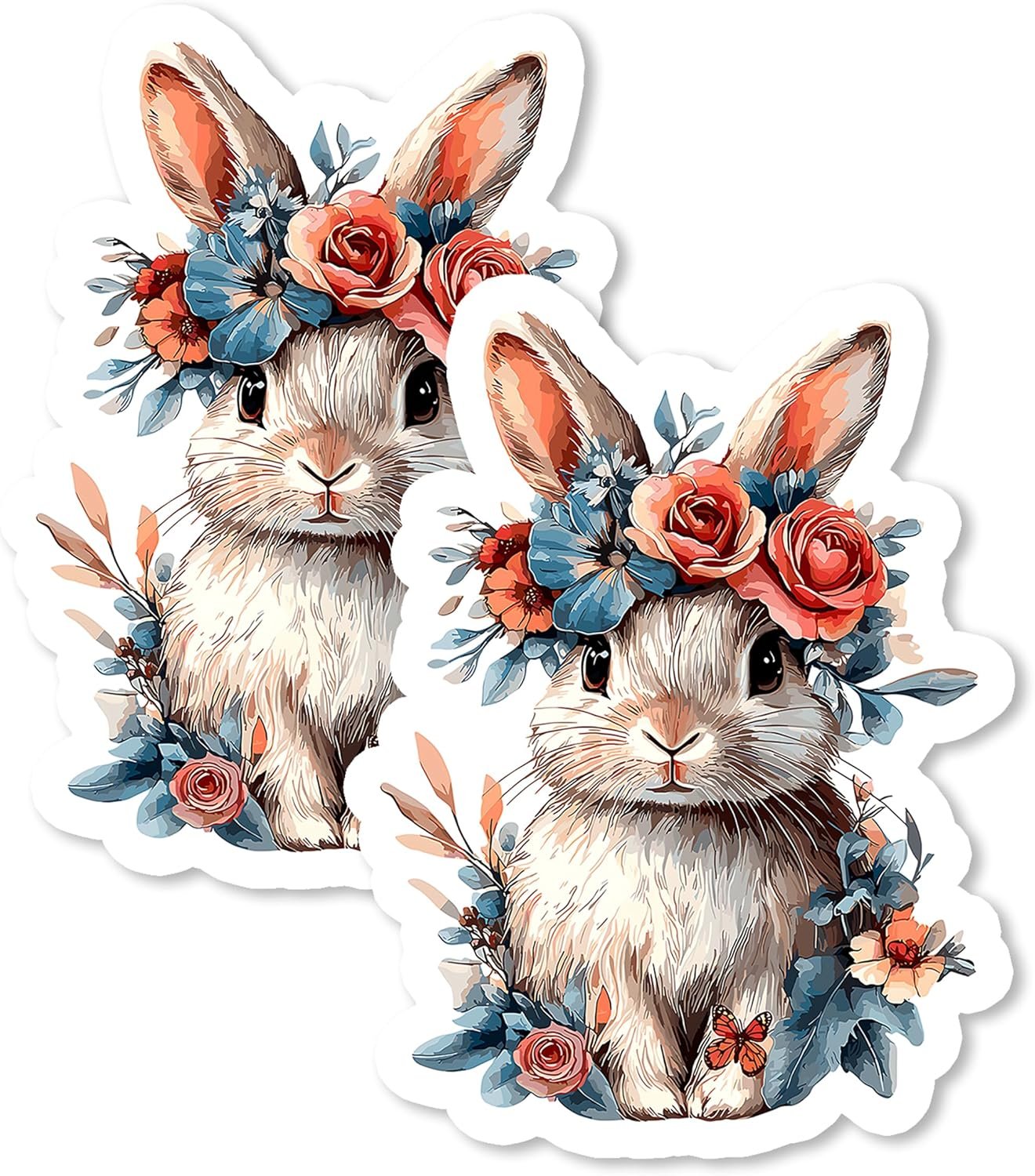wholesale rabbit magnet 4 inch 2-pack – strong vinyl decorative animal magnets for fridge locker kitchen office – cute fun aesthetic cool durable & long-lasting souvenir id44999 factory & supplier oem