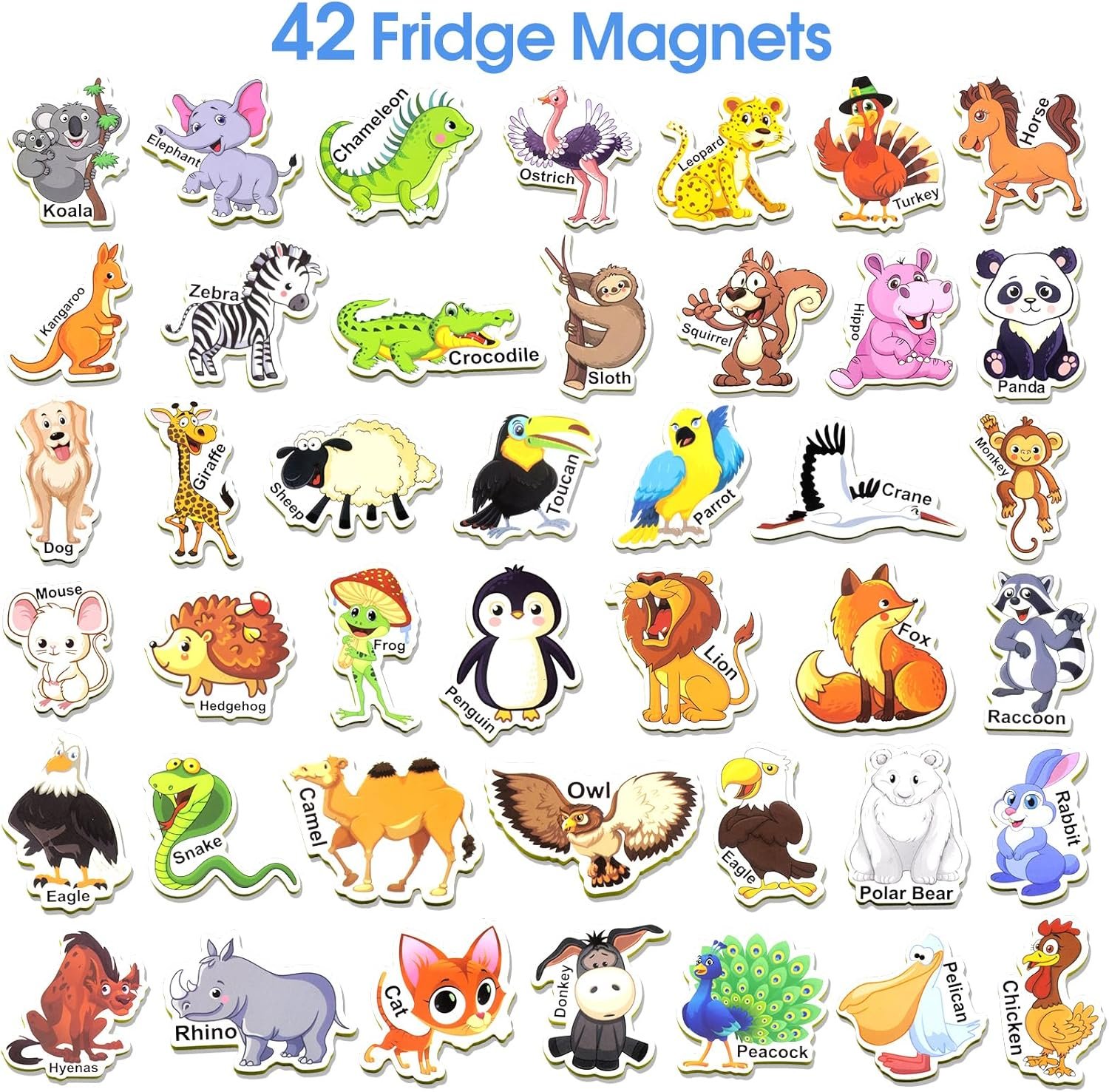 wholesale 42pcs foam fridge magnets for toddlers, large toddler animal magnets toys, fridge magnets for kids, refrigerator magnets for kids, magnets for kids on fridge, baby toddler magnets for refrigerator factory & supplier oem