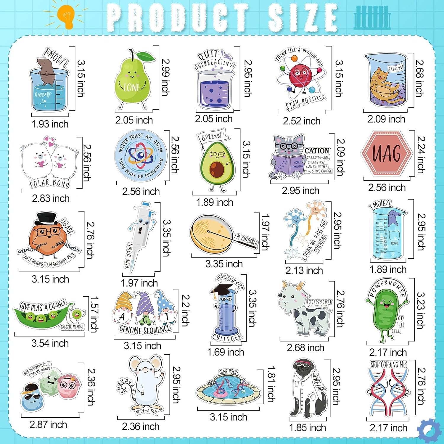 wholesale 25 pcs funny fridge magnets punny chemistry fridge reusable natural sciences magnets funny biology refrigerator for work home car locker cabinet gifts decoration factory & supplier oem